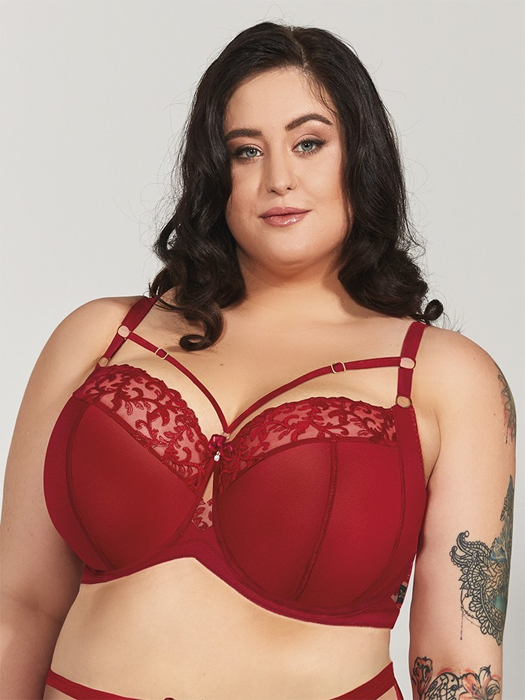 Бюстгальтер Kris Line Clarisa Semi Soft Side Support (Rubyred)