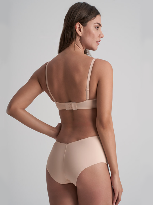 Трусы BYE BRA Low Back Mid Waist Brief (Beige)