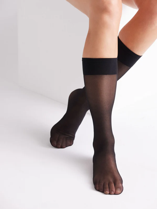 Носки Ysabel Mora 2-Pack Long Invisible Toe 20 Den (Black)