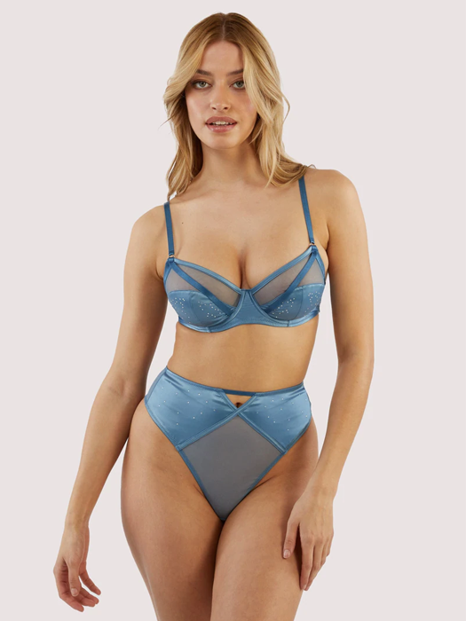 Бюстгальтер Olympia Mesh and Satin Bra (Storm Grey)