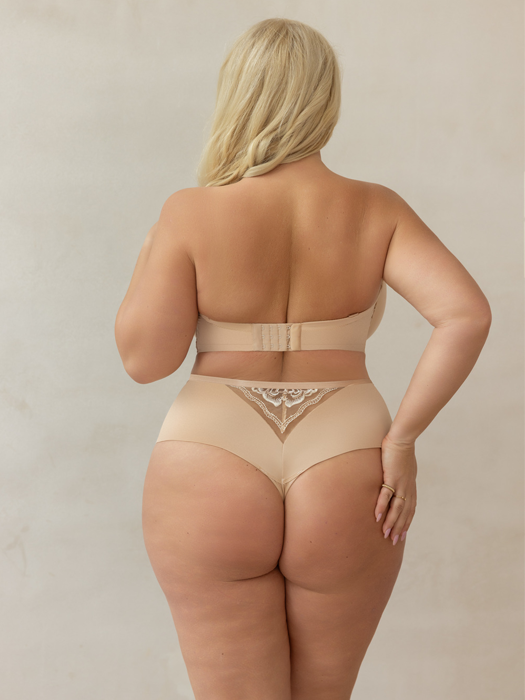 Трусы стринги высокие Kris Line Dolce (Бежевый) – фото 2
