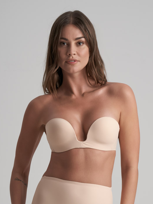Бюстгальтер BYE BRA Deep Plunge Strapless Bra (Beige)