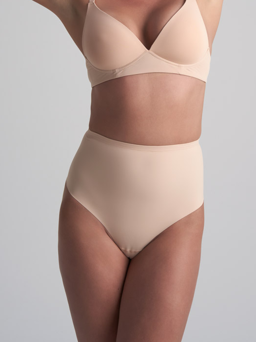 Моделирующие стринги BYE BRA Sculpting Mid Waist Thong (Beige)