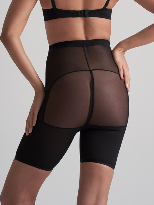 Шорты корректирующие BYE BRA Powermesh High Waist Short (Black)