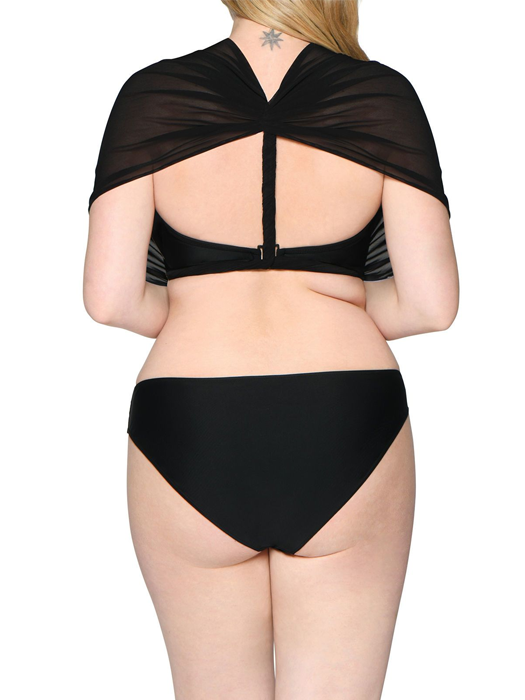Верх купальника Wrapsody Bandeau Bikini Top (Black)