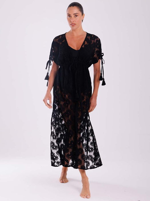 Платье Туника Miradonna Temptation Maxi Cover Up (Black)