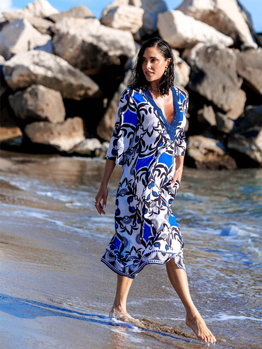 Платье Туника David Kim Kaftan (Разноцветный) – фото 5