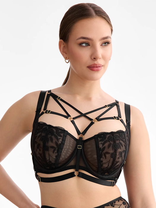 Бюстгальтер с мягкой чашкой Ewa Bien Fiora B136 (Черный) – фото 3