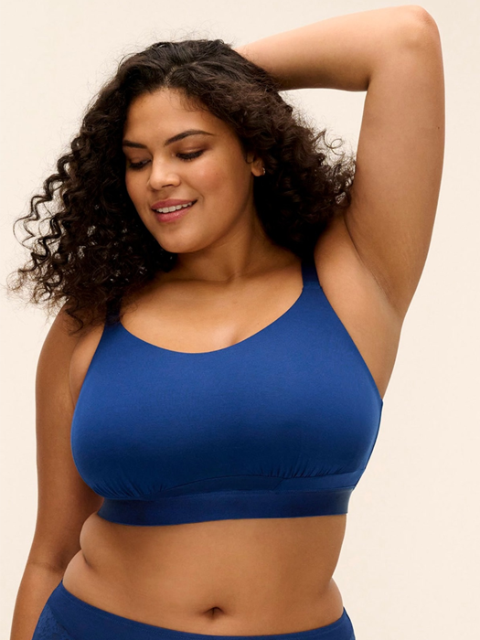 Бралетт без косточек Elomi Downtime Bralette (Синий) – фото 3