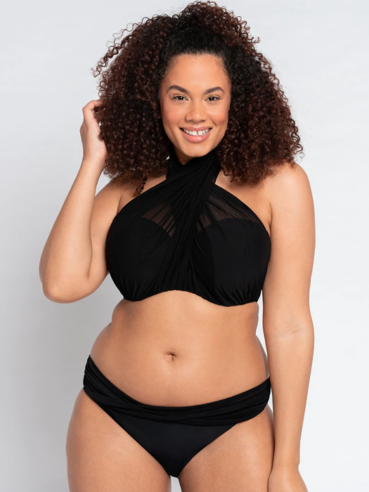 Верх купальника Wrapsody Bandeau Bikini Top (Black)