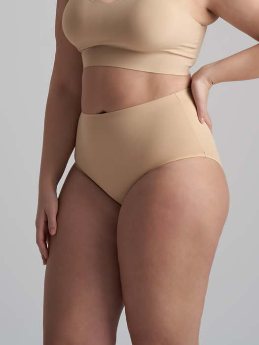 Трусы BYE BRA Invisible Mid Waist Brief (Beige)