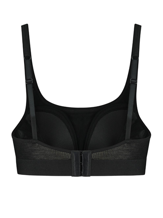 Бюстгальтер-топ с плотной чашкой BYE BRA Natural Rib (Black)