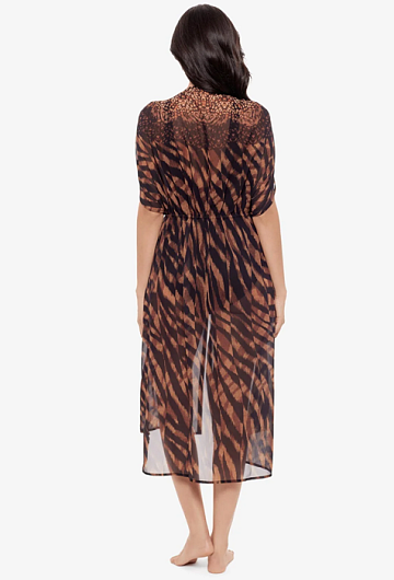 Халат Miraclesuit Beaded Kimono Cover Up in Raya De Safari (Коричневый) – фото 2