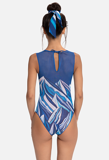 Слитный купальник без рукава Rodasoleil "Горы" 