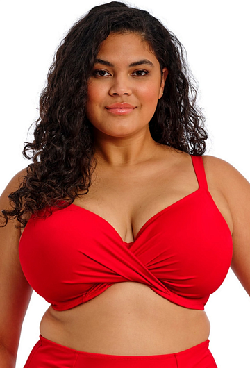 Верх купальника Elomi Plain Sailing Plunge Bikini Top (Красный) – фото 2