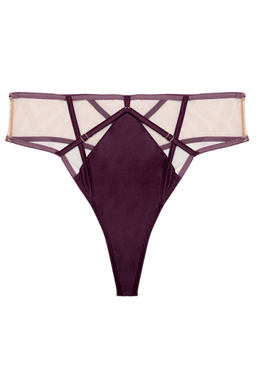 Трусы стринги высокие Ramona High Waisted Thong (Wine)