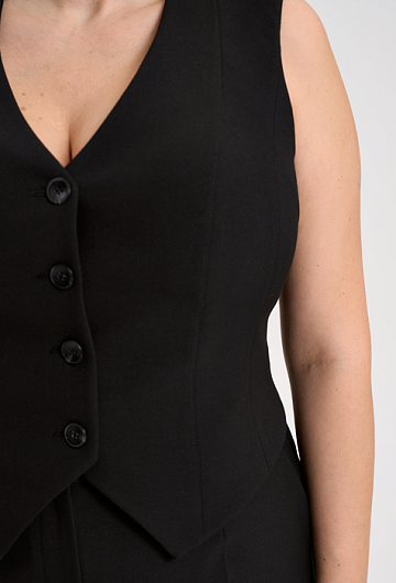 Жилет костюмный (Черный)