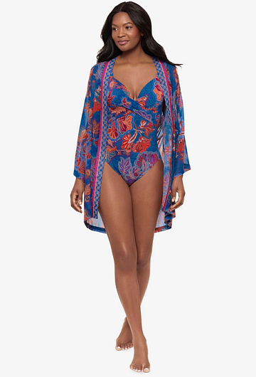 Халат Miraclesuit Kimono Cover Up in Decoupage (Multi)