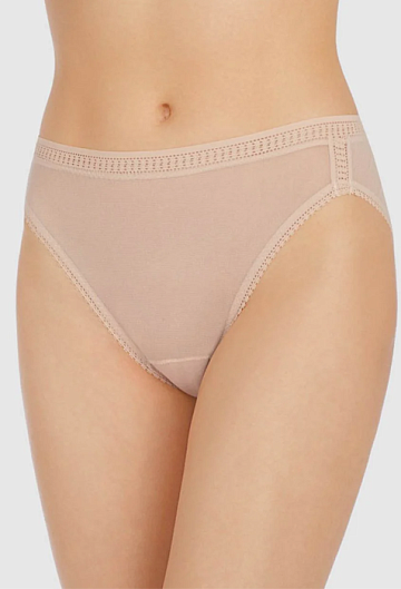 Трусы слипы On Gossamer Mesh Hi Cut (Champagne)
