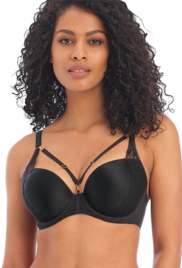 Бюстгальтер с твердой чашкой Freya Temptress Moulded Plunge (Черный) – фото 2
