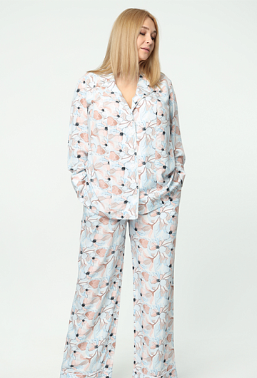 Рубашка домашняя (Светлый принт)