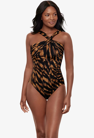 Слитный купальник Miraclesuit Europa (Black/Brown)