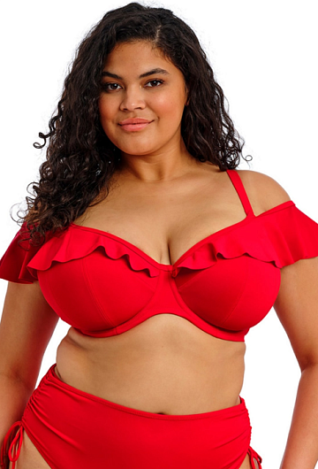 Верх купальника Elomi Plain Sailing Bardot Bikini Top (Красный) – фото 2