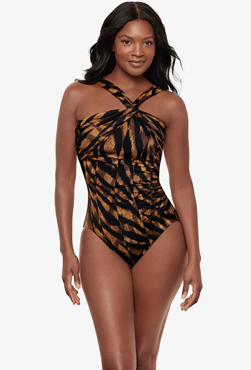 Слитный купальник Miraclesuit Europa (Black/Brown)