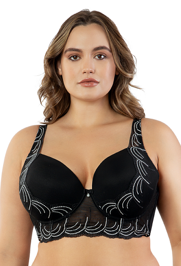 Полукорсет с твердой чашкой Pearl Parfait (Black)