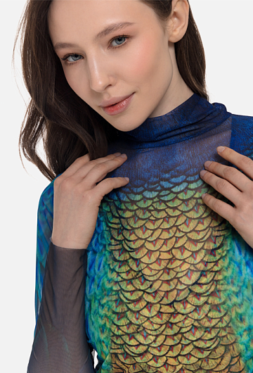 Платье Туника Rodasoleil "Павлин Маюра"