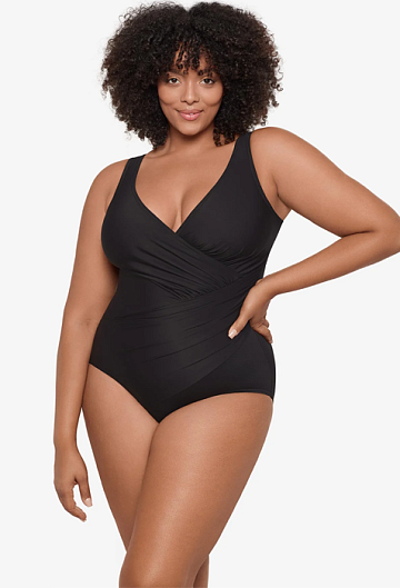 Слитный купальник Miraclesuit Plus Size Oceanus One Piece (Black)