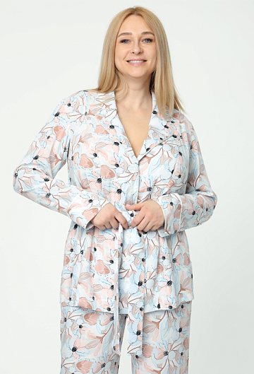 Рубашка домашняя (Светлый принт)