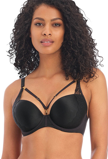 Бюстгальтер с твердой чашкой Freya Temptress Moulded Plunge (Black)