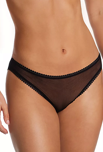 Трусы слипы On Gossamer Mesh Hip (Black)