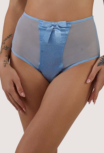 Трусы высокие Bettie Page Dorothy Baby Diamanté (Blue)