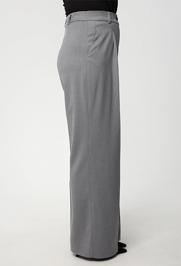 Брюки-палаццо с защипами (Серый)