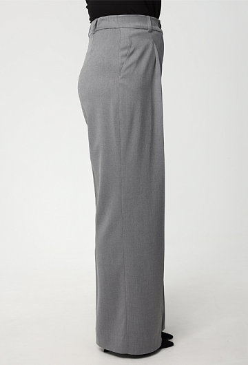 Брюки-палаццо с защипами (Серый)