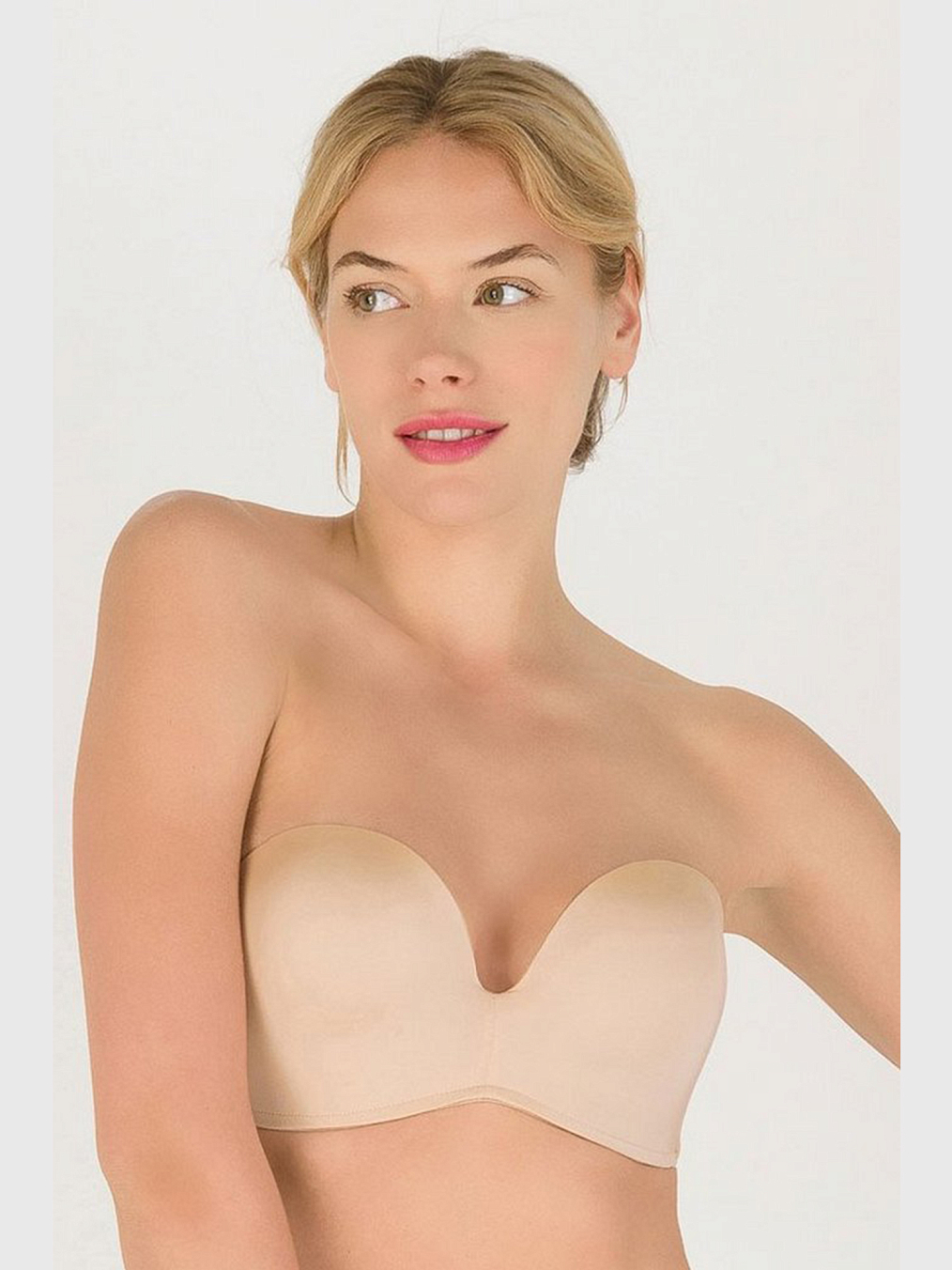 Бюстгальтер без бретелей Wonderbra Ultimate Strapless (Бежевый) – фото 1