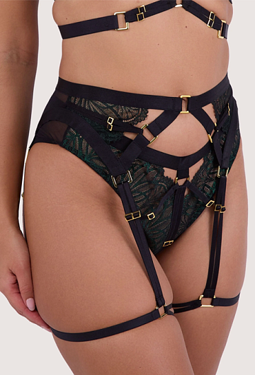 Пояс для чулок Playful Promises Tabitha (Dark Green)