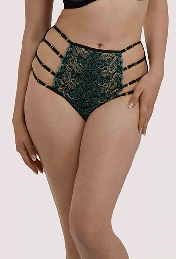 Трусы Dakota High Waist (Green&Gold Snake)