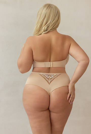 Трусы стринги высокие Kris Line Dolce (Бежевый) – фото 2