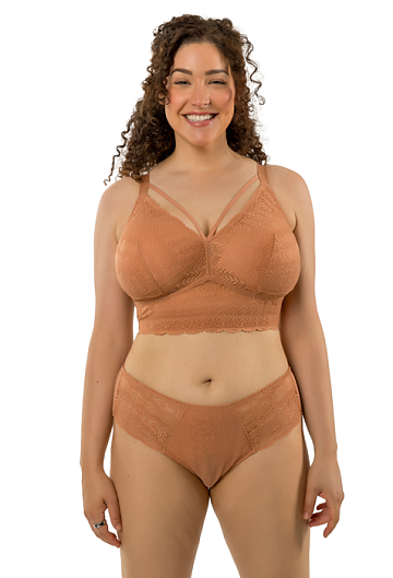 Бюстгальтер без косточек Parfait Mia Lace (Коричневый) – фото 4