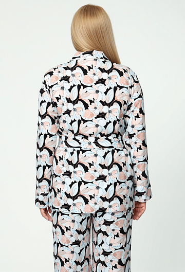 Рубашка домашняя (Темный принт)