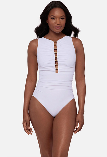 Слитный купальник Miraclesuit Swizzle (White)