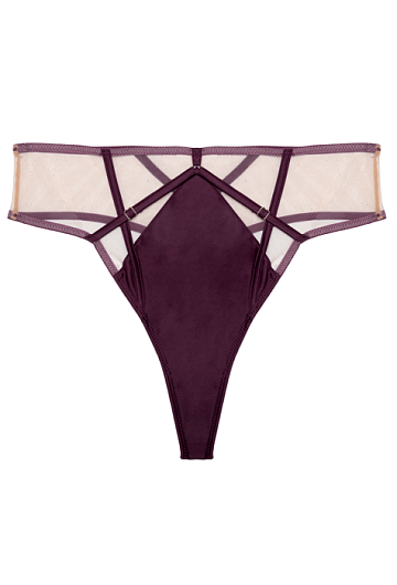 Трусы стринги высокие Ramona High Waisted Thong (Wine) – фото 3