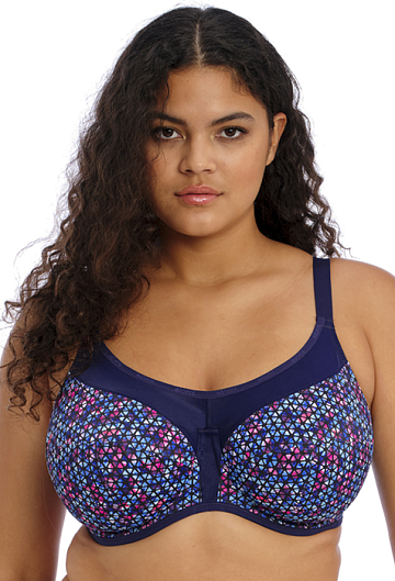 Спортивный бюстгальтер Elomi Energise Sports (Navy Geo)