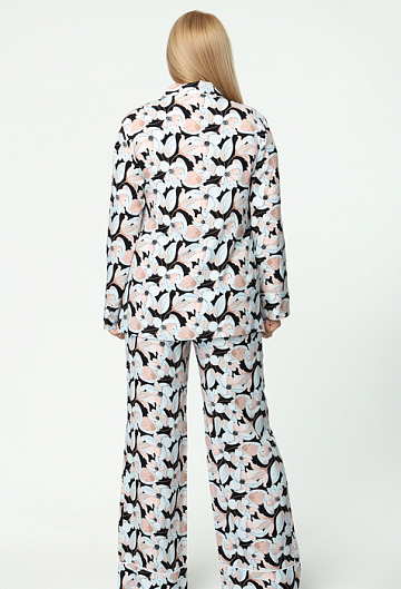 Брюки домашние (Темный принт)